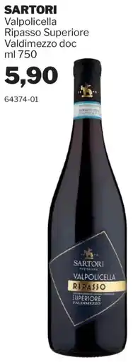 GrosMarket SARTORI Valpolicella Ripasso Superiore Valdimezzo doc offerta