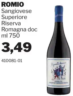 GrosMarket ROMIO Sangiovese Superiore Riserva Romagna doc offerta