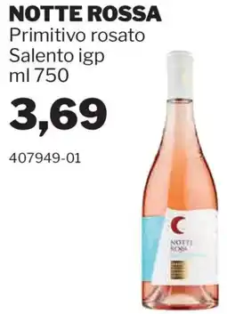 GrosMarket NOTTE ROSSA Primitivo rosato Salento igp offerta