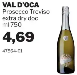 GrosMarket VAL D'OCA Prosecco Treviso extra dry doc offerta