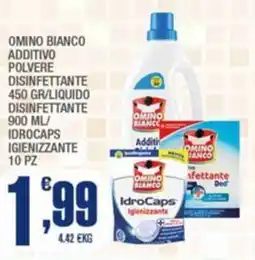 Splendidi e Splendenti Omino bianco additivo polvere disinfettante/liquido disinfettante/idrocaps igienizzante offerta