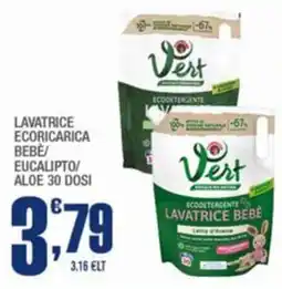 Splendidi e Splendenti Vert lavatrice ecoricarica bebe eucalipto/ aloe offerta