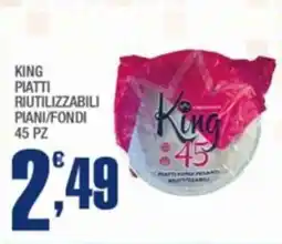 Splendidi e Splendenti King piatti riutilizzabili piani/fondi offerta