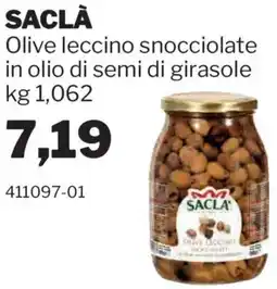 GrosMarket SACLÀ Olive leccino snocciolate in olio di semi di girasole offerta