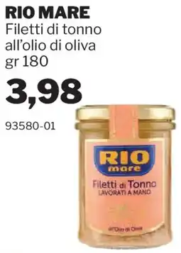 GrosMarket RIO MARE Filetti di tonno all'olio di oliva offerta