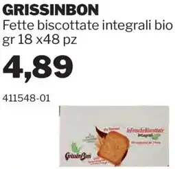 GrosMarket GRISSINBON Fette biscottate integrali bio offerta