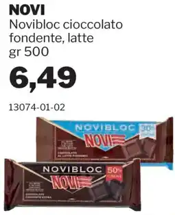 GrosMarket NOVI Novibloc cioccolato fondente, latte offerta