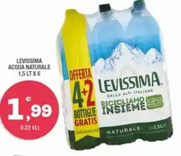 Splendidi e Splendenti Levissima acqua naturale offerta