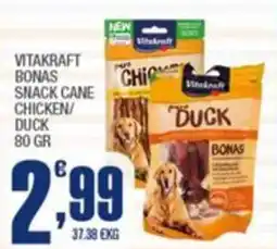 Splendidi e Splendenti Vitakraft bonas snack cane chicken/ duck offerta