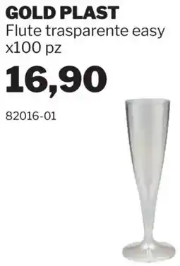 GrosMarket GOLD PLAST Flute trasparente easy offerta