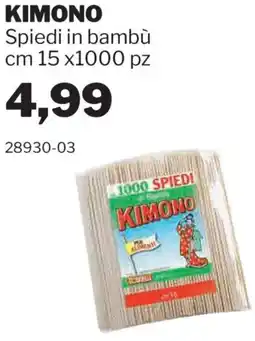 GrosMarket KIMONO Spiedi in bambù offerta