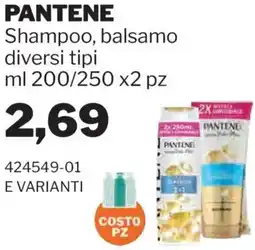 GrosMarket PANTENE Shampoo, balsamo offerta