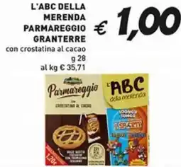 Coal L'abc della merenda parmareggio granterre con crostatina al cacao offerta