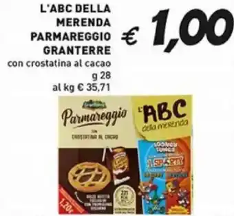 L'abc della merenda parmareggio granterre con crostatina al cacao