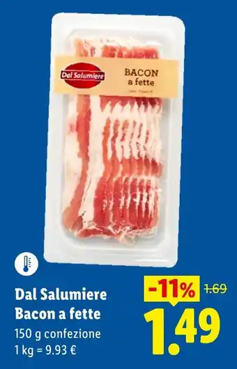 Dal Salumiere Bacon a fette