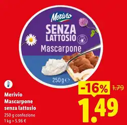 Lidl Merivio Mascarpone senza lattosio offerta