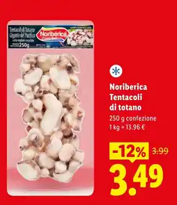 Lidl Noriberica Tentacoli di totano offerta