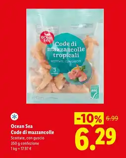 Lidl Ocean Sea Code di mazzancolle offerta