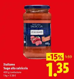 Lidl Italiamo Sugo alla salsiccia offerta
