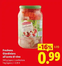 Lidl Freshona Giardiniera all'aceto di vino offerta