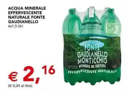 Esselunga Acqua minerale effervescente naturale fonte GAUDIANELLO offerta