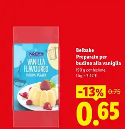 Lidl Belbake Preparato per budino alla vaniglia offerta