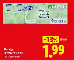 Lidl Floralys Fazzoletti 4 veli offerta