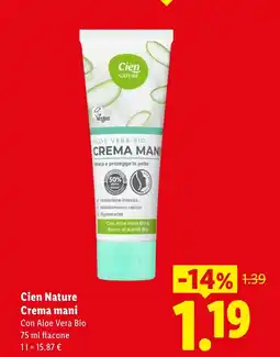 Lidl Cien Nature Crema mani offerta