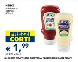 Esselunga HEINZ maionese o ketchup offerta