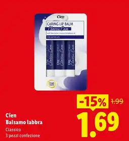 Lidl Cien Balsamo labbra offerta