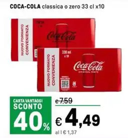 Iper La Grande COCA-COLA classica o zero offerta