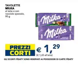 Esselunga Tavolette MILKA offerta