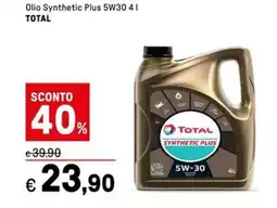 Iper La Grande Olio Synthetic Plus 5W30 TOTAL offerta