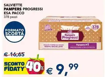 Esselunga Salviette pampers progressi esa pacco offerta
