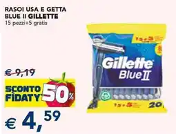 Esselunga Rasoi usa e getta blue II GILLETTE offerta