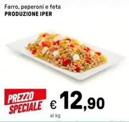 Iper La Grande Farro, peperoni e feta PRODUZIONE IPER offerta