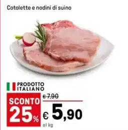 Iper La Grande Cotolette e nodini di suino offerta