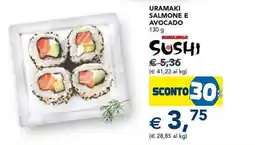 Esselunga Uramaki salmone e avocado offerta