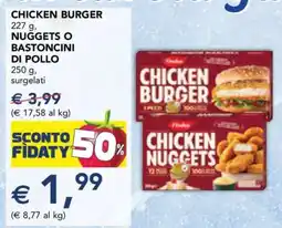 Esselunga CHICKEN BURGER, NUGGETS O BASTONCINI DI POLLO offerta