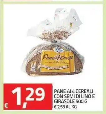 TuoDi Pane Ai 4 Cereali Con Semi Di Lino e Girasole 500g offerta