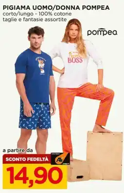 Alì Supermercati Pigiama uomo/donna POMPEA offerta