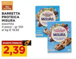 Alì Supermercati Barretta proteica MISURA offerta