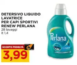 Alì Supermercati Detersivo liquido lavatrice per capi sportivi renew PERLANA offerta