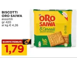 Alì Supermercati Biscotti ORO SAIWA offerta