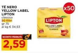 Alì Supermercati Té nero yellow label LIPTON offerta
