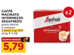 Alì Supermercati Caffè macinato intermezzo SEGAFREDO offerta