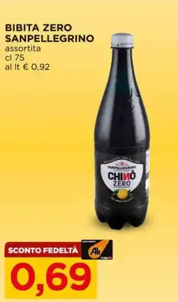 Alì Supermercati Bibita zero SANPELLEGRINO offerta