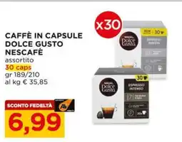Alì Supermercati Caffè in capsule dolce gusto NESCAFÈ offerta