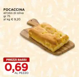 Alì Supermercati Focaccina all'olio di oliva offerta