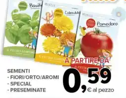 Todis Sementi fiori/orto/aromi - special -preseminate offerta
